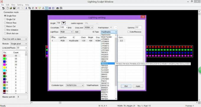 4096 pixels Salve DMX LED Controller H802RA 4 portas Material de liga de alumínio 1