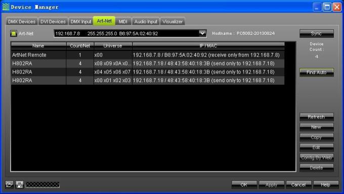 4096 pixels Salve DMX LED Controller H802RA 4 portas Material de liga de alumínio 11